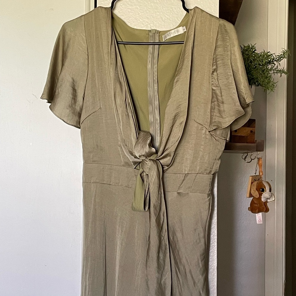 Esther & Co Olive Green Dress